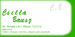 csilla bausz business card